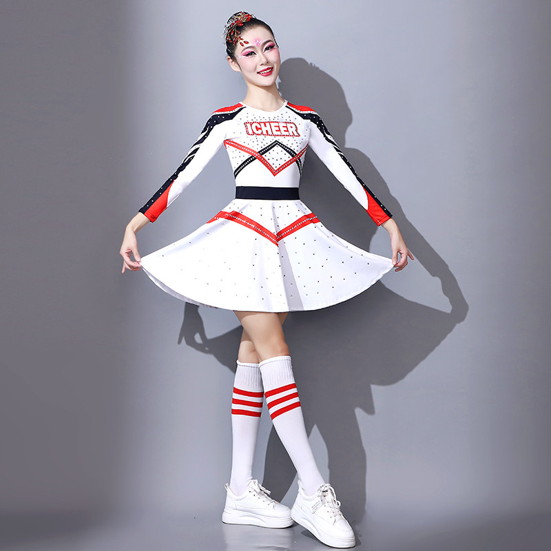 高档竞技健美操表演服中学生运动会啦啦操舞蹈服装比赛啦啦队演出