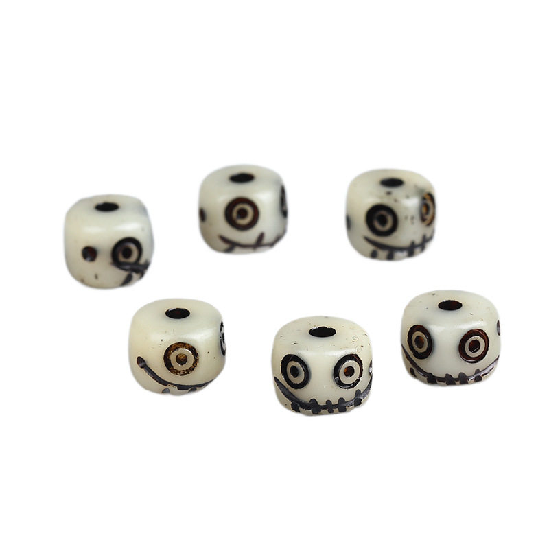 藏式驼骨阿呆老型珠雕刻背云DIY文玩佛珠饰品配件手链项链