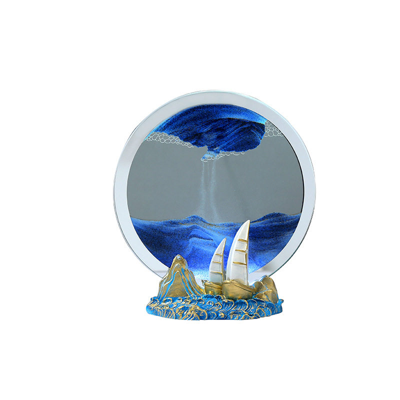 跨境工厂直销玻璃3d流沙画创意小夜灯动态沙漏立体桌面摆件装饰品,家装灯饰光源,小夜灯,淘宝优惠券,粉丝福利购,淘宝优惠卷