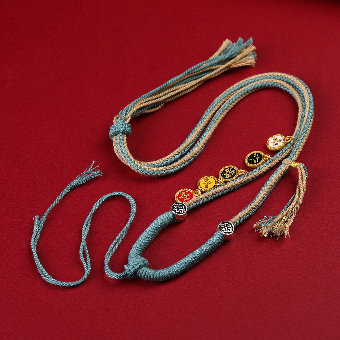 藏式五路财神项链绳唐卡吊坠佛牌挂件项链手工五路财神绳,饰品/流行首饰/时尚饰品新,银饰项链,淘宝优惠券,粉丝福利购,淘宝优惠卷