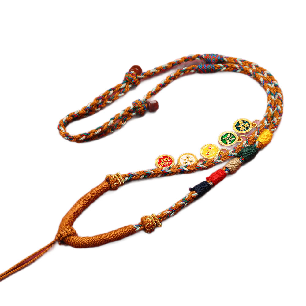 藏式五路财神项链绳藏式手工编织棉线八股编织吊坠项链唐卡挂绳,饰品/流行首饰/时尚饰品新,银饰项链,淘宝优惠券,粉丝福利购,淘宝优惠卷