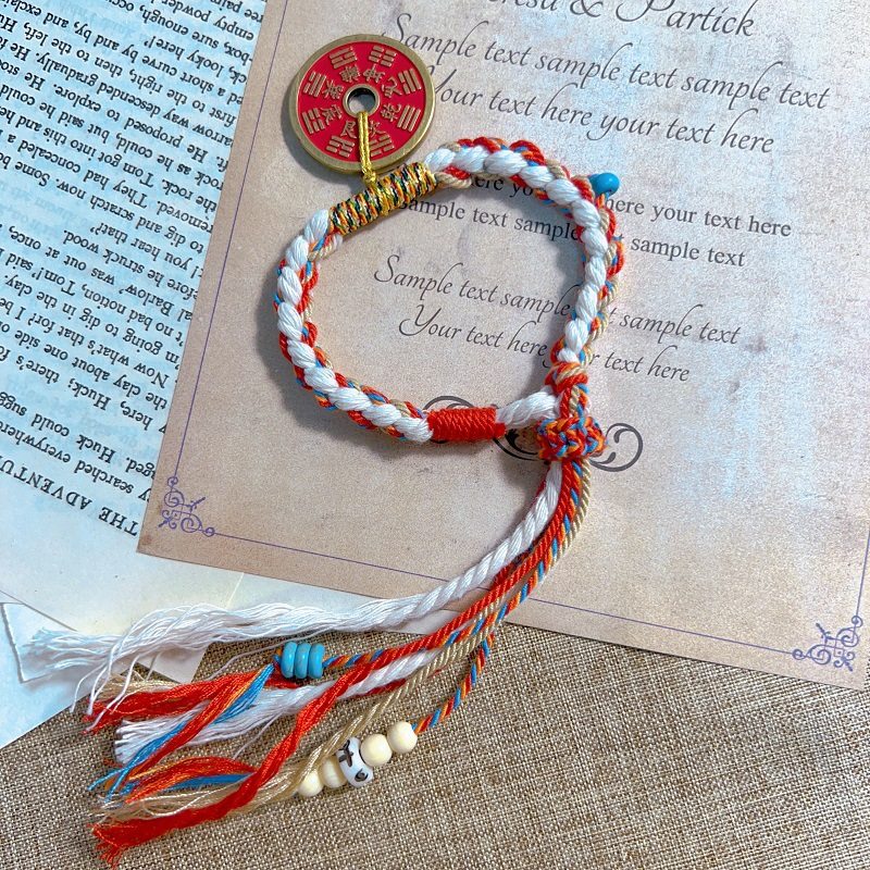 新中式编织手链朱砂铜钱红绳手链藏式编织手绳山鬼花钱饰品手链,饰品/流行首饰/时尚饰品新,银饰手链,淘宝优惠券,粉丝福利购,淘宝优惠卷