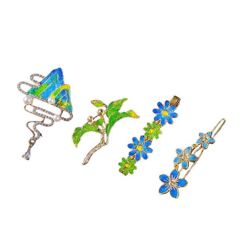 新中式盘发仿珐琅彩珍珠中国风气质胸针手工diy材料包古风发饰饰,户外/登山/野营/旅行用品,作训外套/套装/野战套装,淘宝优惠券,粉丝福利购,淘宝优惠卷