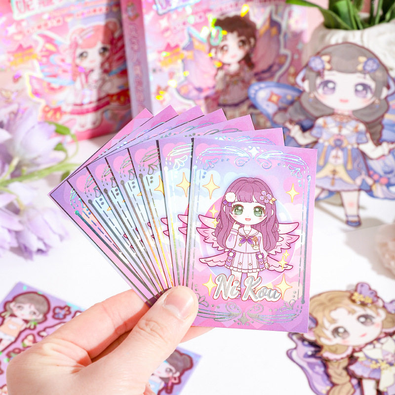 妮蔻人偶安静魔盒安静书可爱卡通换装贴纸DIY手工益智手账素材