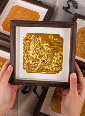 非遗仿錾刻浮雕画民族锡