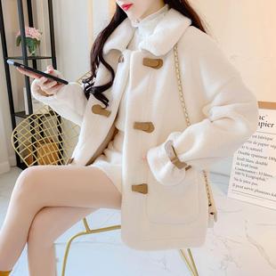寬松短款 小個子羊羔毛外套女羊羔絨小香風 百搭韓版 秋冬2022年新款