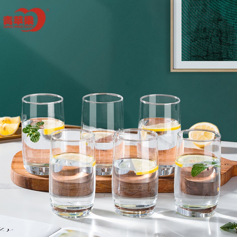 圆形日常送礼玻璃杯青苹果