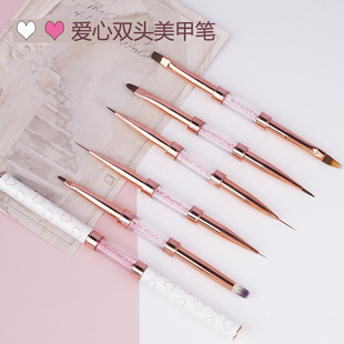 美甲笔套装双头建构笔扫扫渐变笔细拉线笔高档彩绘笔画花万能笔