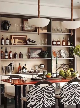 【八度空间】现代样板间餐厅餐边柜酒具酒杯花器托盘搭配饰品摆件