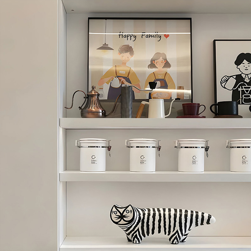【八度空间】现代样板间咖啡主题摆件吧台橱柜咖啡机咖啡杯装饰画