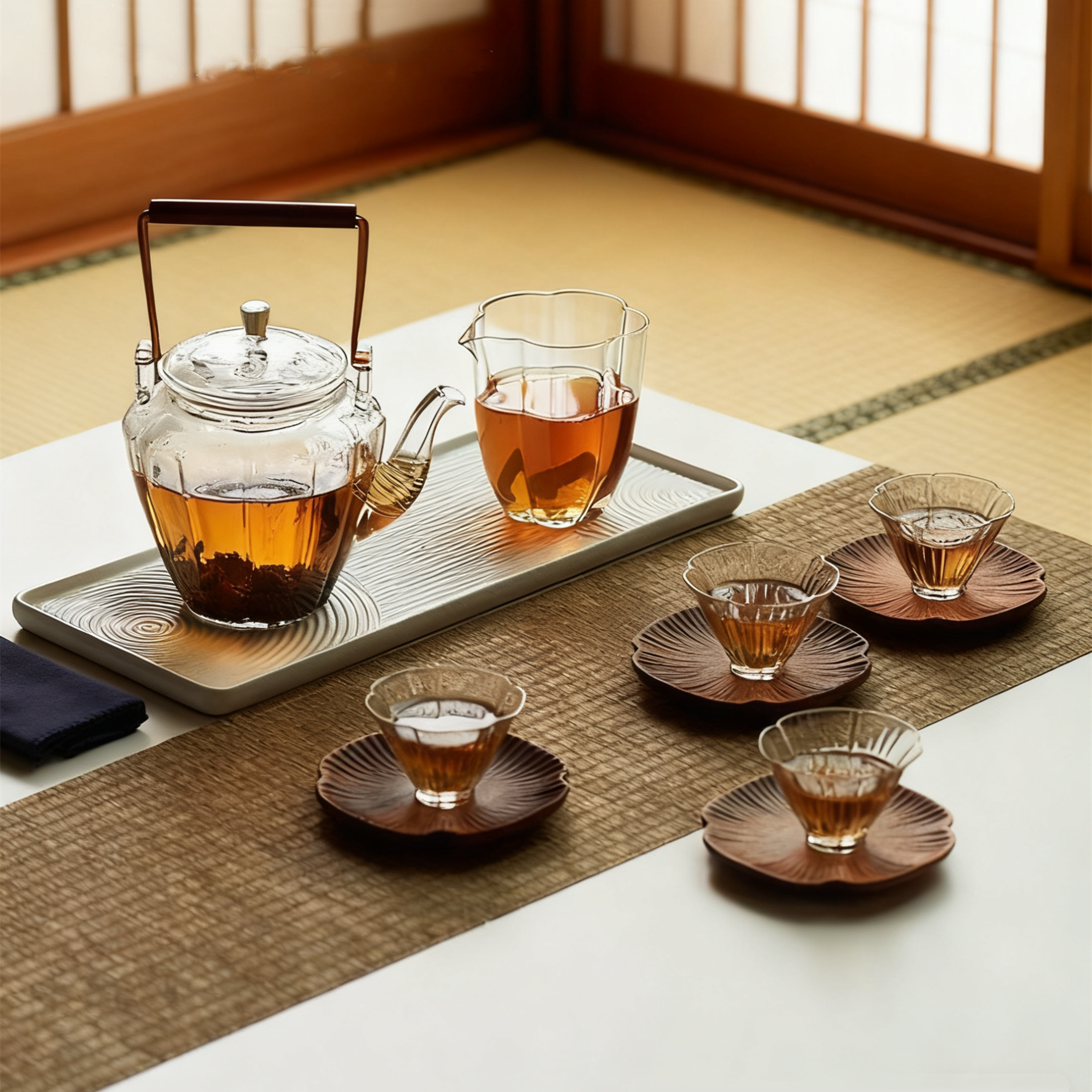 中式提梁玻璃茶壶套装 耐高温玻璃烧水壶泡茶煮茶壶电陶炉可加热,餐饮具,茶壶,淘宝优惠券,粉丝福利购,淘宝优惠卷