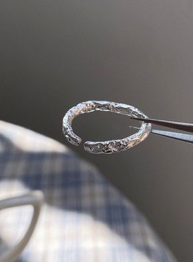 开口小众简约女戒指气质百搭锡箔