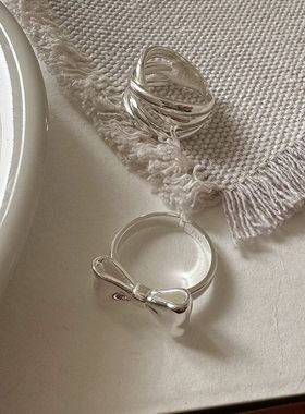 纯银s925公主风蝴蝶结甜美素银