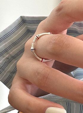 彩色戒指开口J5713女指环独特925