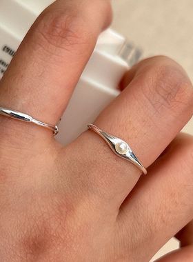 纯银镶嵌闭口珍珠热卖韩国s925