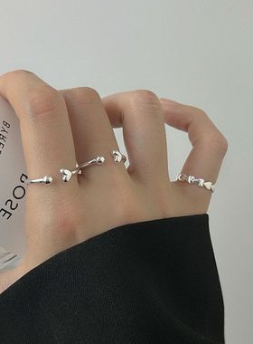 女简约气质纯银J0505开口圆珠桃