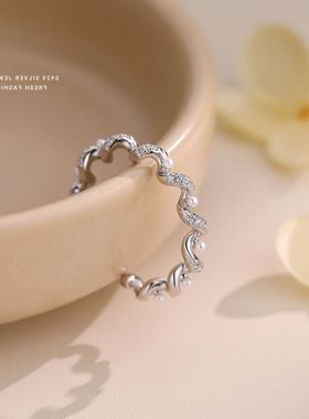 纯银戒指时尚轻奢S925设计感女