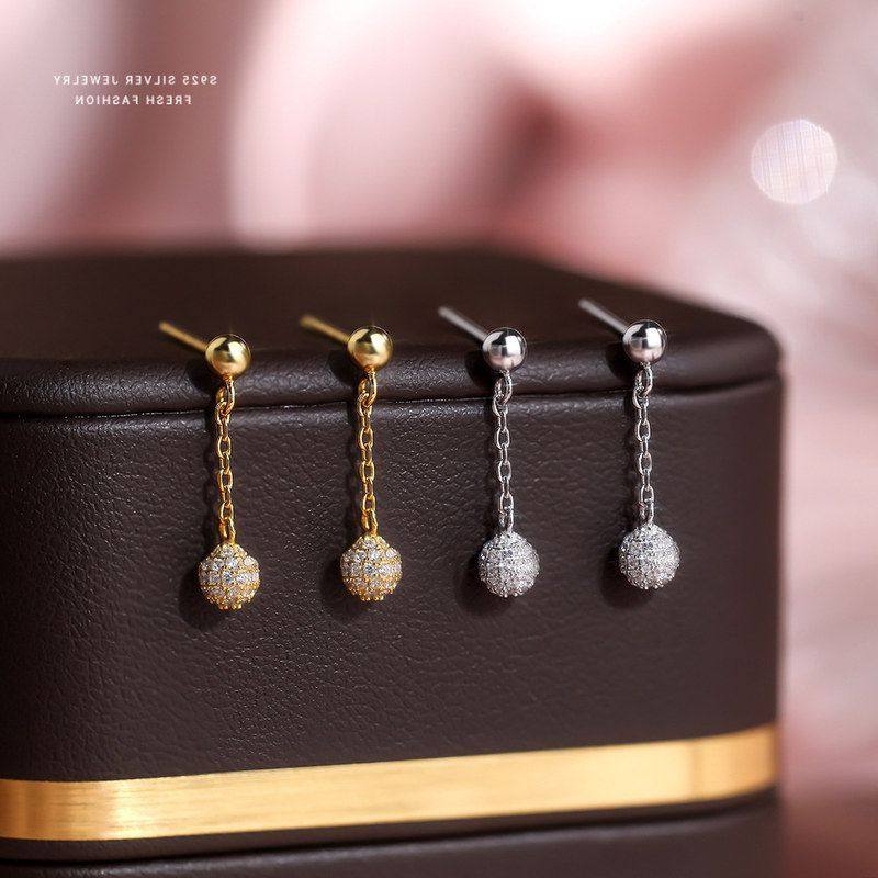 流苏女小满天星设计感纯银S925香风时尚香巴拉高级感轻奢耳钉耳环