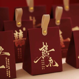 喜糖盒2024新款结婚喜糖盒高级感婚礼伴手礼糖果盒小众喜糖盒子