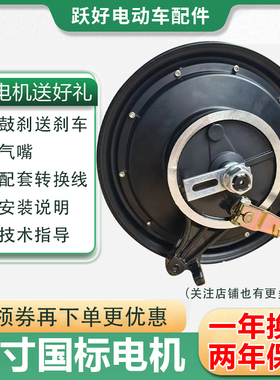 电动车电机48V60V72V10寸国标车电机1000W1200W通用改装二轮电机