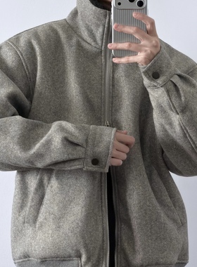 「英伦绅士」双拉链毛毡立领棉服54549 冬季保暖大衣CCD自由商店