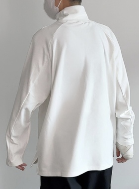 半高领软绒基础打底衫34317 秋冬薄绒保暖立领宽松男CCD自由商店