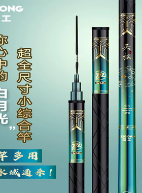 雷工天权一代综合竿高端鱼竿超轻超硬鲢鳙竿台钓手杆野钓竿