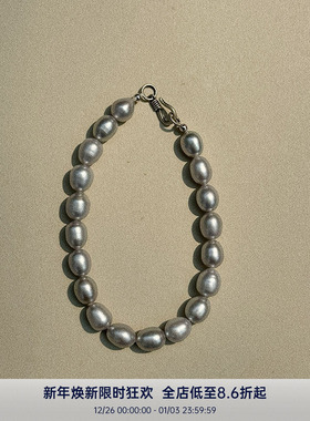PAUSA ANN s925 天然淡水珍珠灰色高级感小众手链