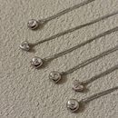 极简不规则手工感实心纯银吊坠字母项链 s925 PAUSA ANN