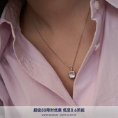 晨雾系列 s925 小众设计小方块锆石简约项链 ANN PAUSA