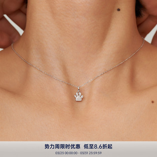 纳福系列 s925 满钻猫爪新年好运精致通勤项链 ANN PAUSA