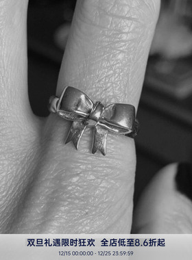 PAUSAANN立体蝴蝶结开口戒指