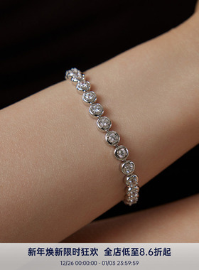 PAUSA ANN s925 stone系列原创高火彩圆钻轻奢手链