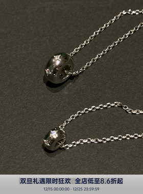 PAUSA ANN s925 简约芒星圆环锆石点缀项链