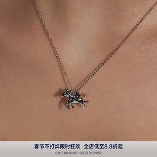 PAUSA ANN 原创设计2026马年梦想小飞马本命年礼物轻奢高级感项链