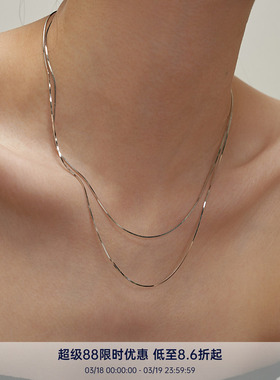 PAUSA ANN s925 进口极细柔软流光溢彩经典蛇骨链轻奢项链