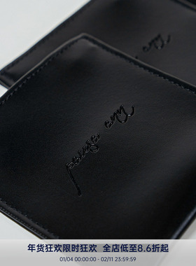 PAUSA ANN 柔软黑色首饰收纳小皮袋