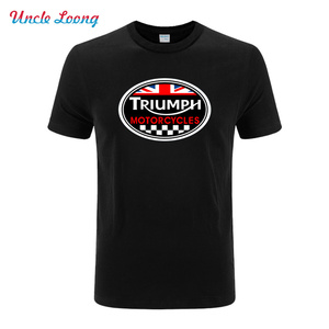 春夏男装 纯棉短袖T恤 凯旋摩托车 triumph motorcycles字母印花