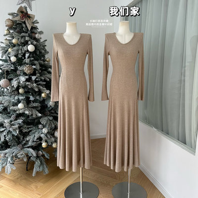 长袖打底连衣裙女2025新款高级感