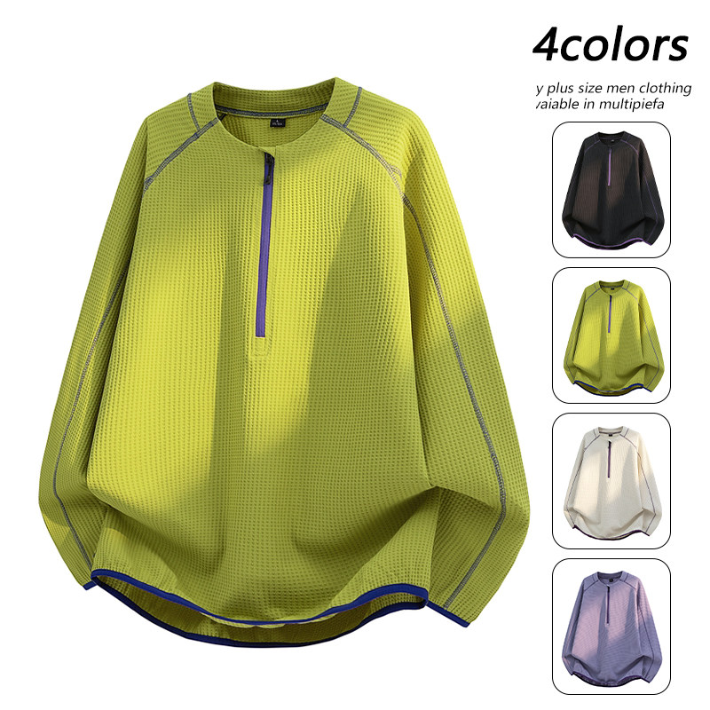 2026春季新款美式复古宽松休闲慕迪格圆领半拉链卫衣,男装,卫衣,淘宝优惠券,粉丝福利购,淘宝优惠卷