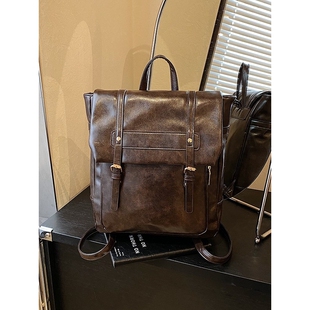 日本进口复古大容量剑桥双肩包新款 摩登旅行背包高级感书包潮 时尚
