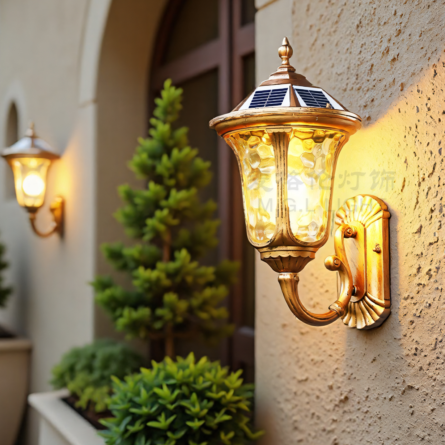 太阳能壁灯户外防水阳台灯别墅庭院灯防雨商铺复古走廊门柱灯led