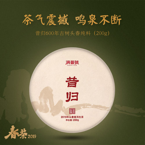 洪普号2019春执着昔归云南普洱生茶600古树茶头春纯料 - 封面