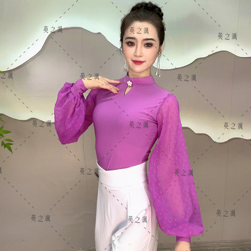 英之飒23059修身洋气气质舞蹈衫