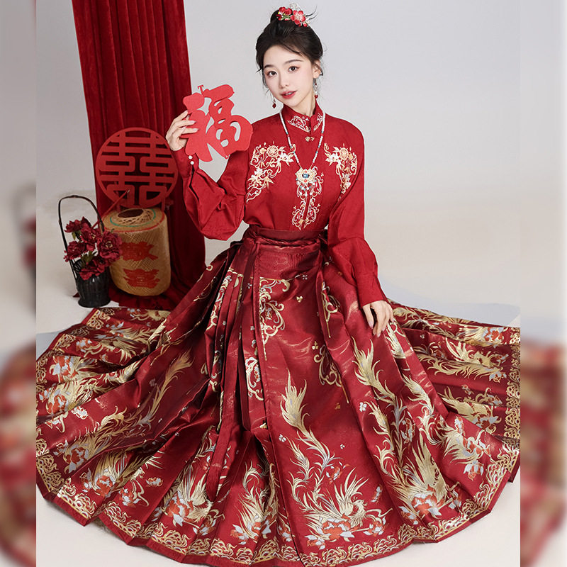 马面裙套装2024新款小个子敬酒服新娘订婚服礼服汉服结婚新中式秋