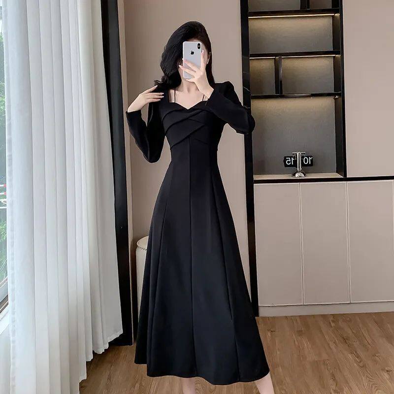 春秋冬大码女装300斤加绒打底连衣裙