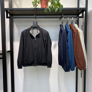 双面穿老钱风26年新品男士立领夹克外套商务休闲轻装简约上衣防水