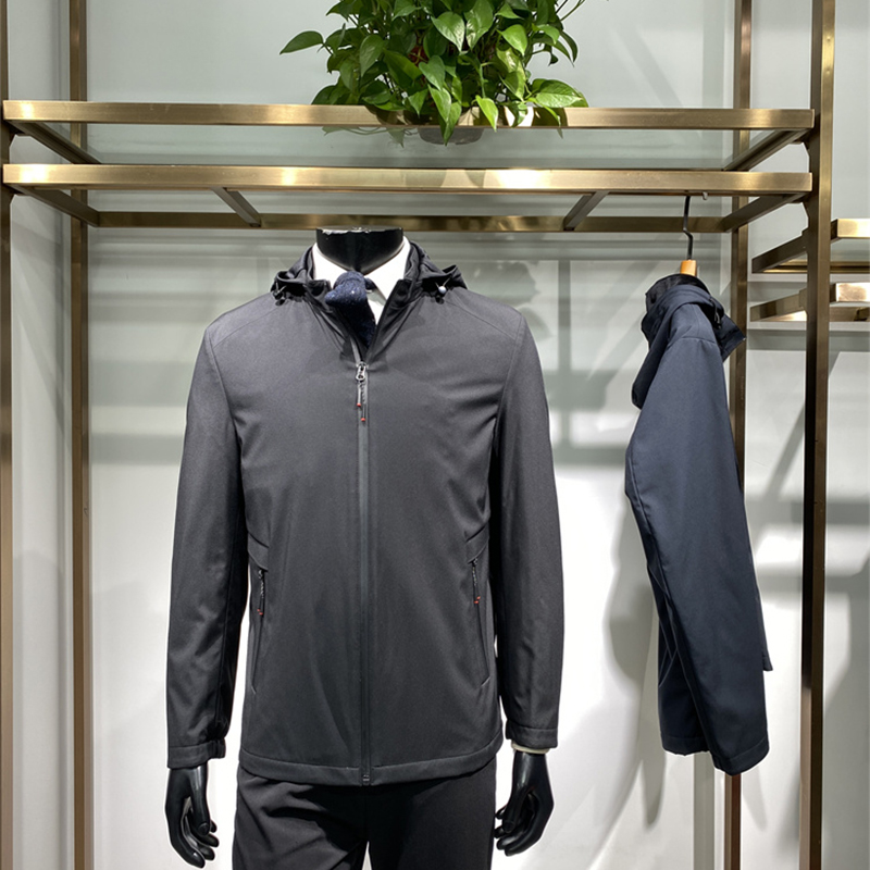 秋季新品男士夹克上衣可脱卸帽