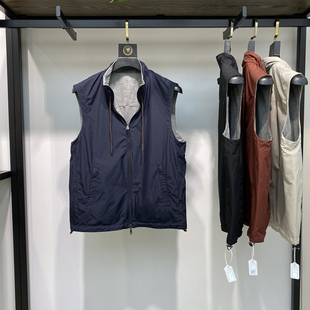 百搭外套 马甲上衣拉链纯色背心无袖 两面穿专柜品质新品 男士