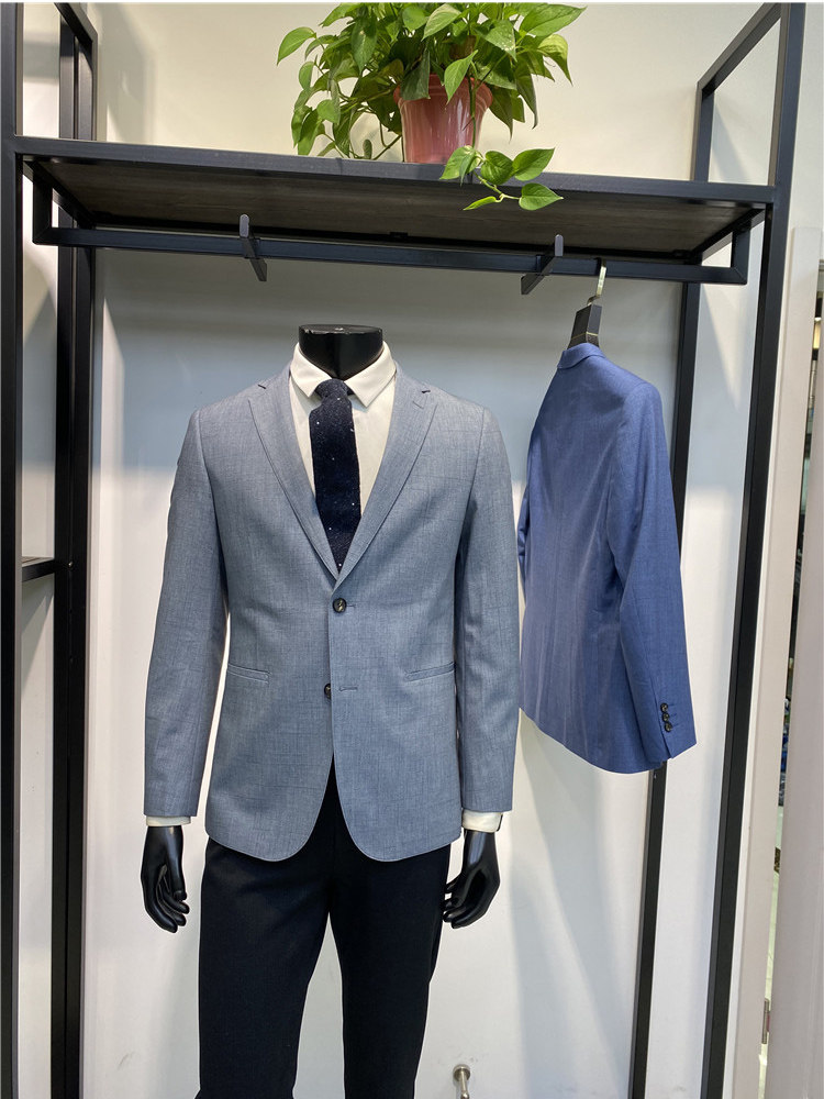 2026年春季新品男士休闲西装单排扣无开叉薄款单西服领佐诺依品牌